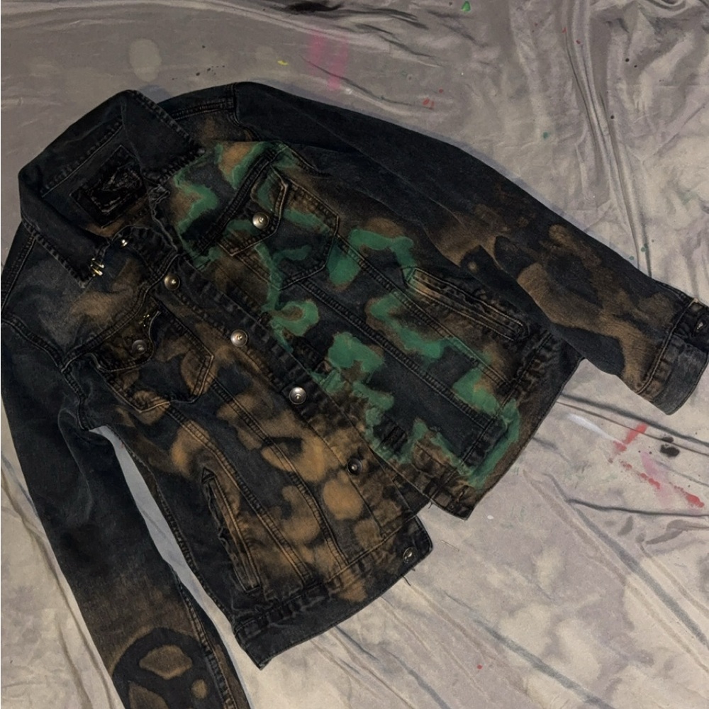 Stylish Camouflage Denim Jacket